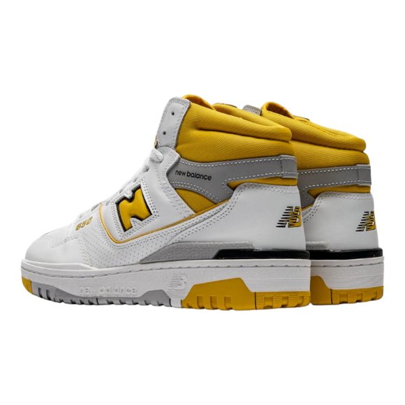 New Balance High Top Sneakers Shoes BB650RCG White Honeycomb Yellow Men\'s main image 3